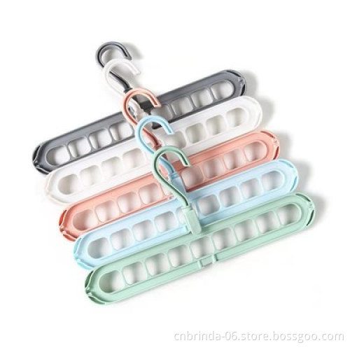 Clothes hanger closet organizer Space Saving Hanger Multi-port clothing rack Plastic Scarf cabide Storage hangers for clothes
